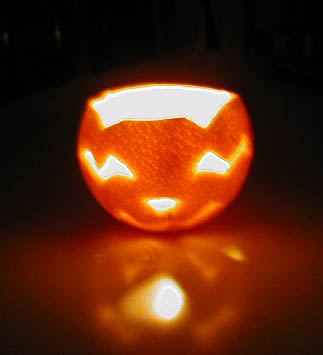 Photophore r�alis� avec une orange !